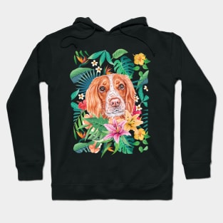 Tropical English Springer Spaniel Hoodie